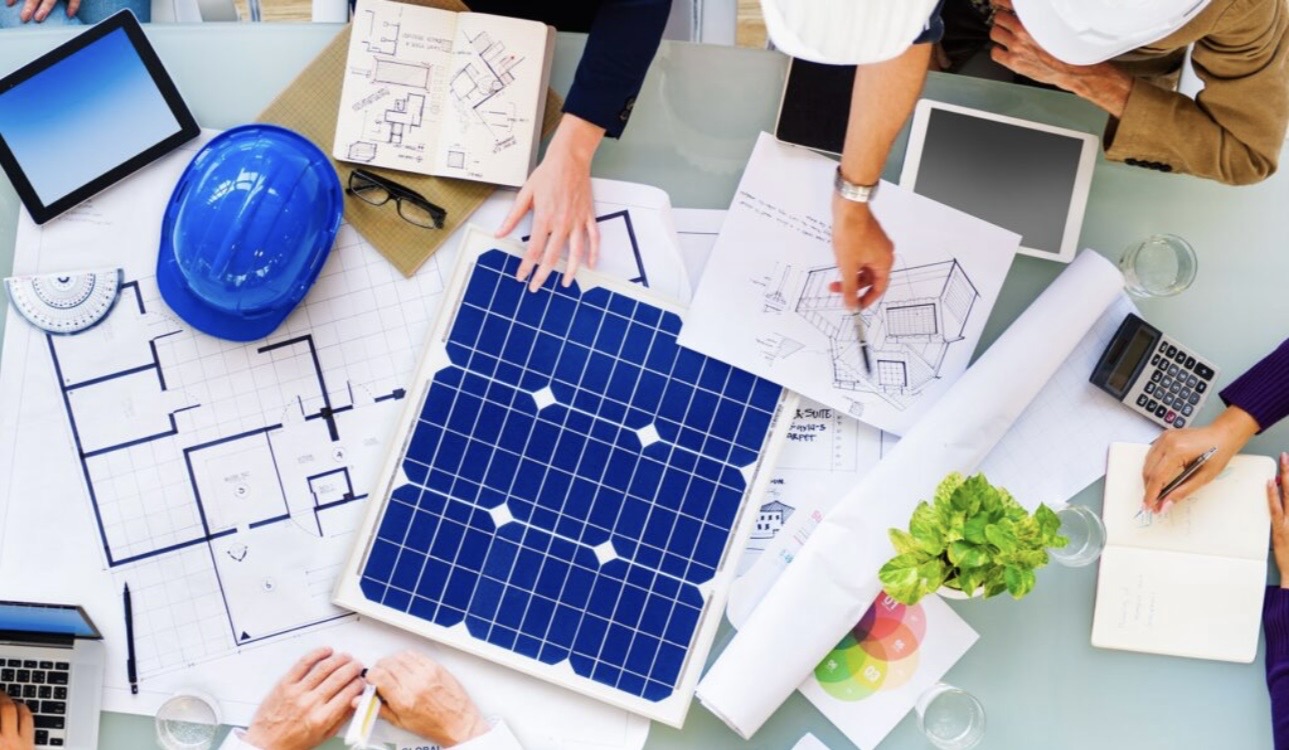 Solaranlage auf einem Hausdach