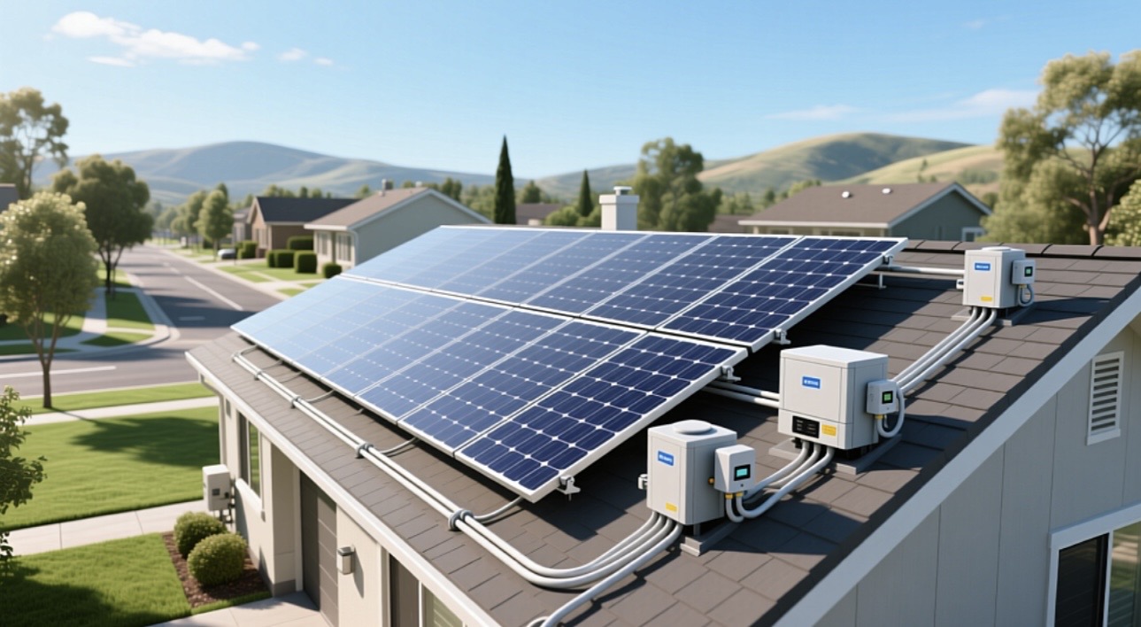 Kursgruppe bei der Solarmontage